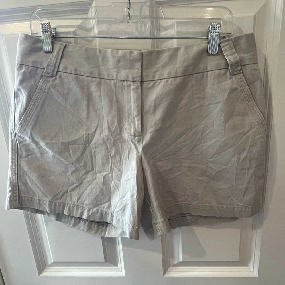 J.Crew Chino Classic Twill City Fit Light Grey Shorts Size 10
